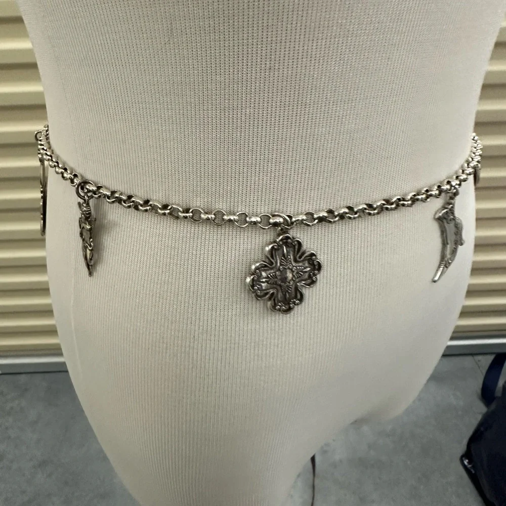Brighton Silver Chain Belt with Charms - Picture 3 of 6